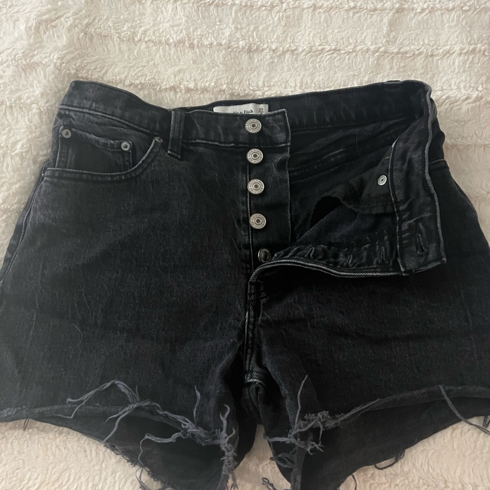 Black Jean Shorts